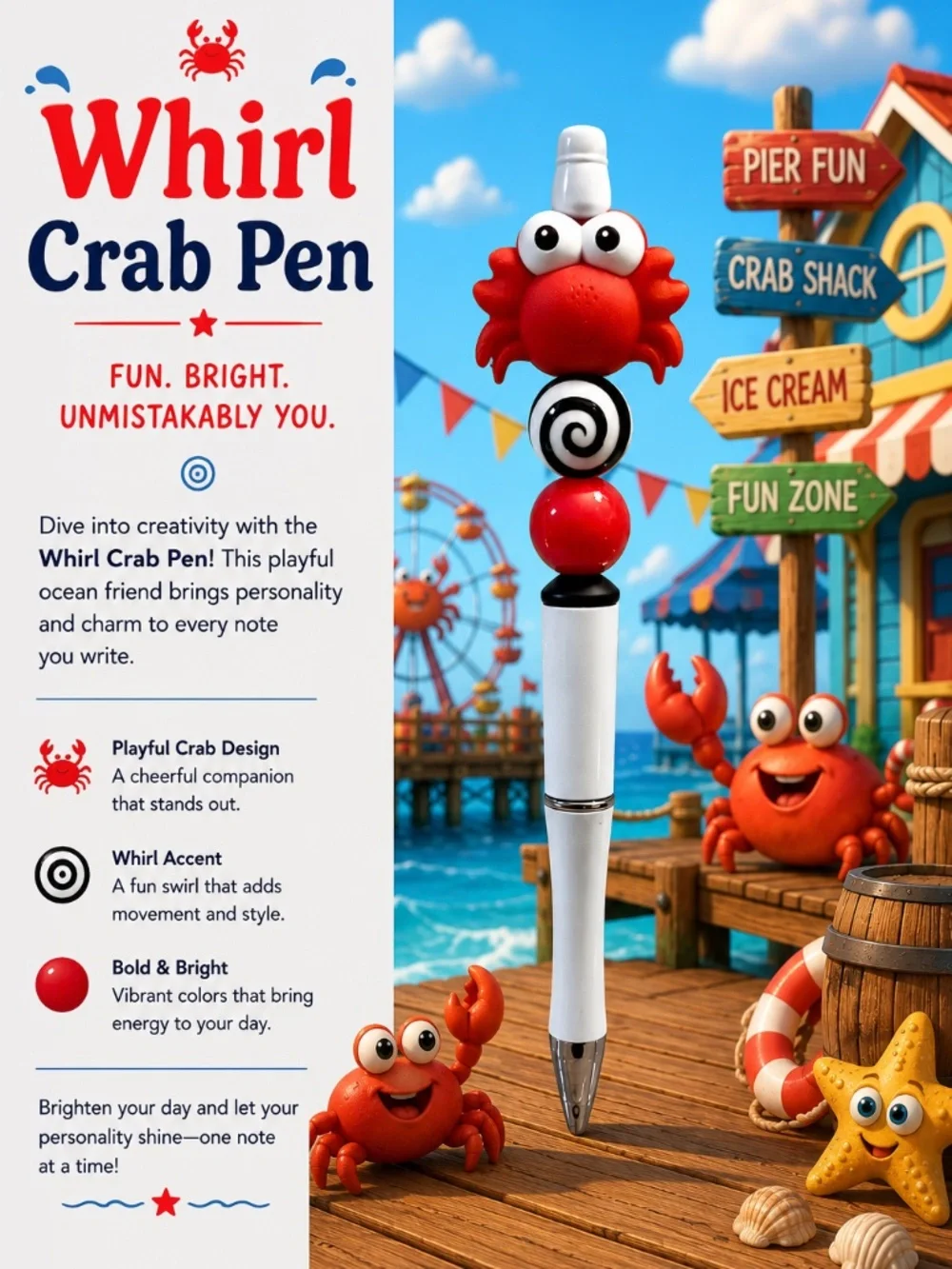 Crabby Swirl Pen